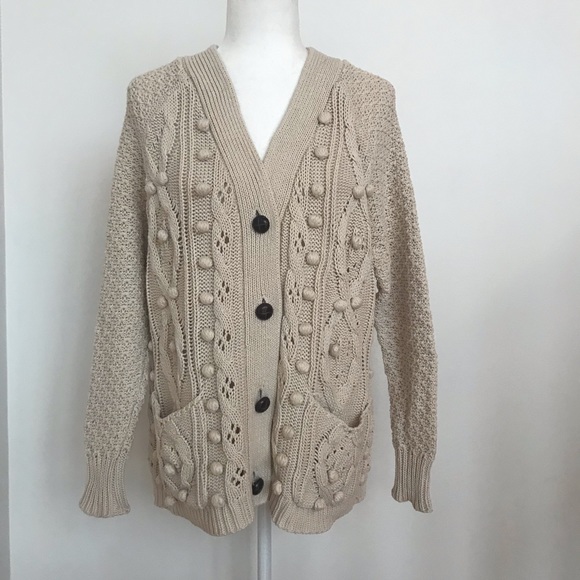 Anthropologie Sweaters - Moth Off white grandpa cardigan sweater